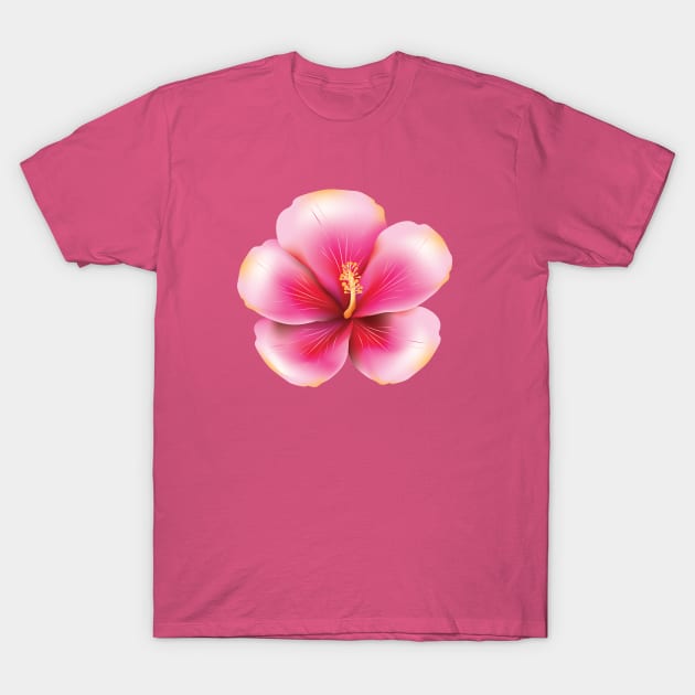 Pink hibiscus T-Shirt by AnnArtshock